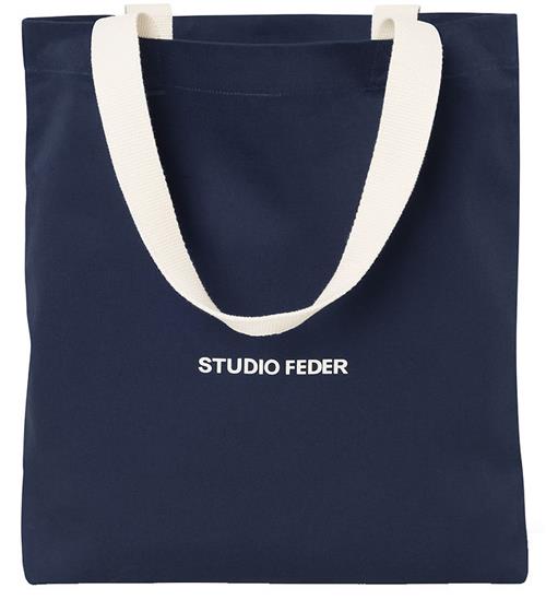 Se Studio Feder Shopper - Sigrid - Canvas - Navy ved KidsWorld