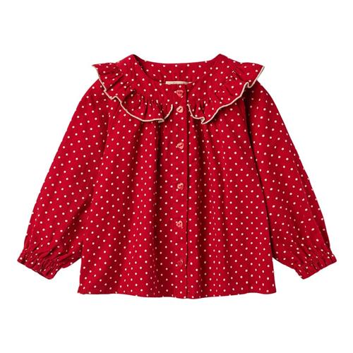 Fliink Dolly Dot Blouse Pompeian Red | Rød | 18 months