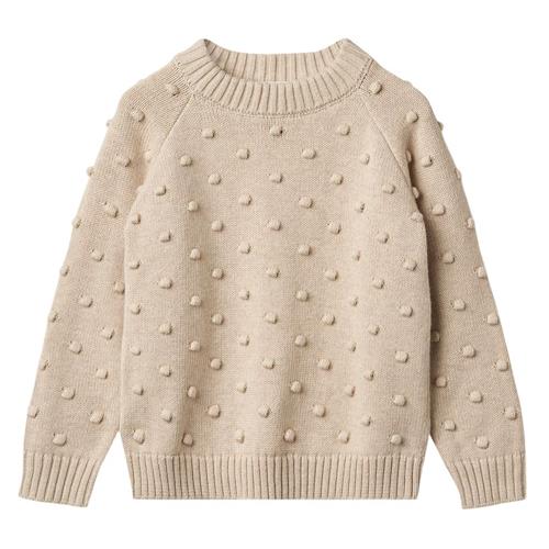 Fliink Bon Dot Pullover Sandshell | Beige | 3 years