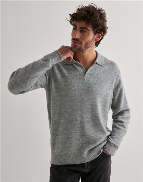 Only & Sons Onsraymond Reg 12 Resort Knit Langærmede polotrøjer Grå