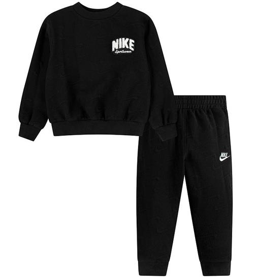 Se Nike Sæt - Bluse/Bukser - Jacquard - Sort ved KidsWorld