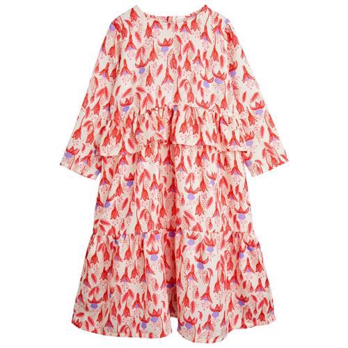 Mini Rodini Fuchsia Aop Woven Frill Dress Red |  | 116/122 cm