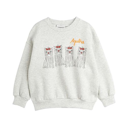 Mini Rodini Agatha Dogs Sweatshirt Grey Melange | Grå | 92/98 cm