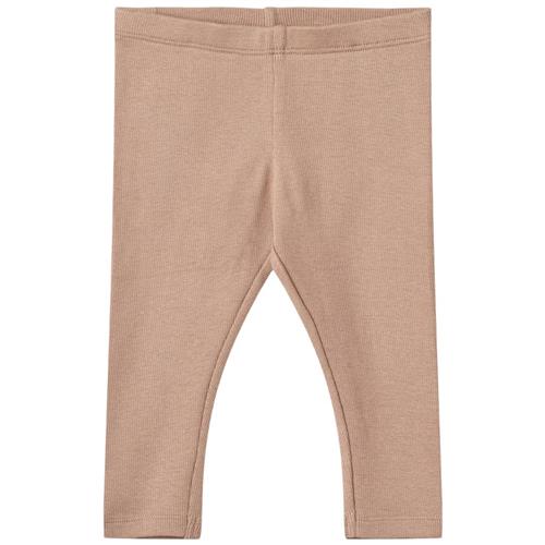 Wheat Maddy Ribbede Baby-leggings Nougat Rose | Lyserød | 62 cm