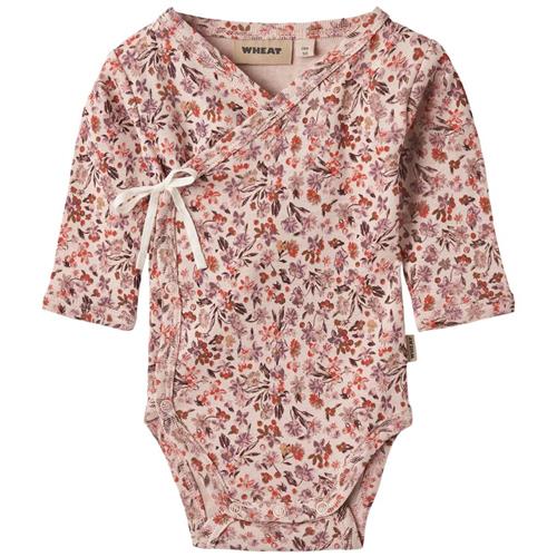 Wheat GOTS Chia Blomstret Wrap Body Pale Rose | Lyserød | 68 cm