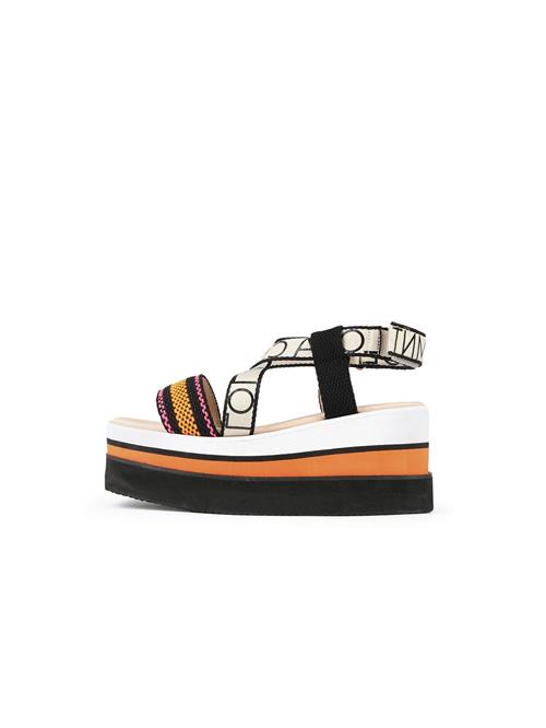 Lola Casademunt Sandaler  orange / pink / sort / uldhvid