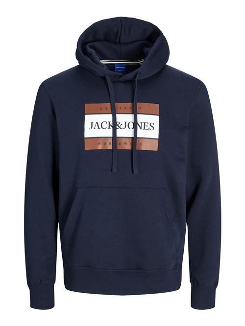 Se JACK & JONES Sweatshirt  navy / brun / sort / hvid ved About You