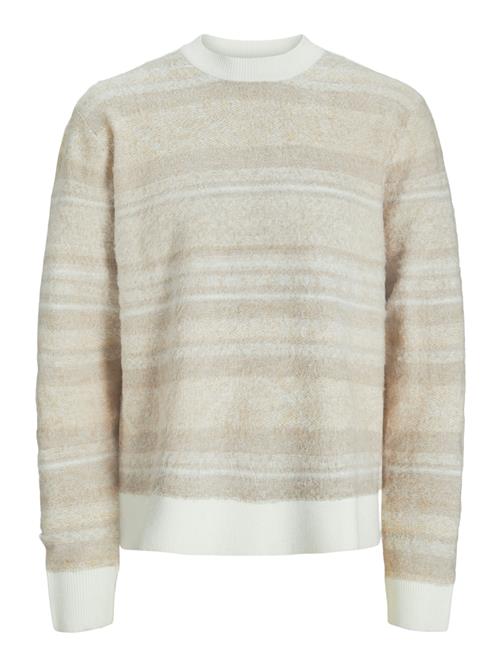 Se JACK & JONES Pullover 'JORRidgewood'  beige / hvid ved About You