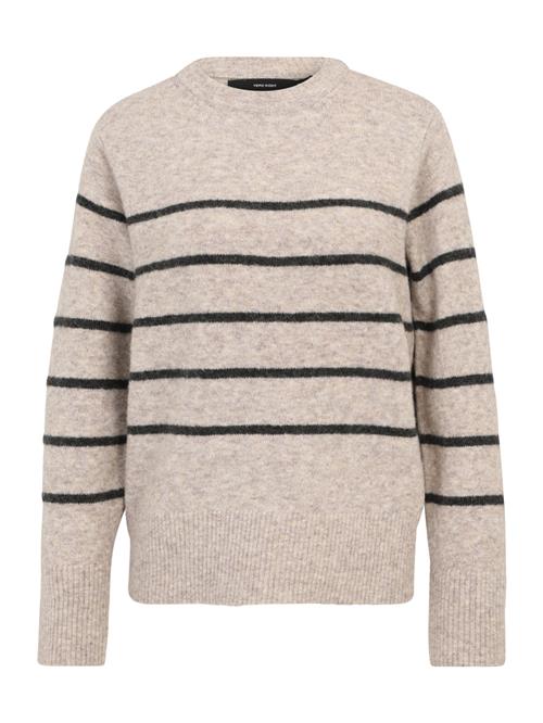 Se VERO MODA Pullover 'VMFLAWLESS'  beige-meleret / sort ved About You