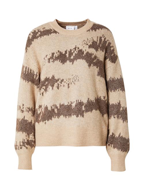 VILA Pullover 'VINURA'  beige / choko / sølv