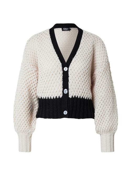 Se ONLY Cardigan 'ONLRose'  creme / sort ved About You