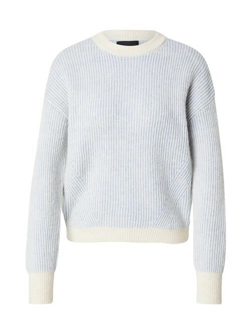 PIECES Pullover 'PCKARMEN'  lyseblå / hvid