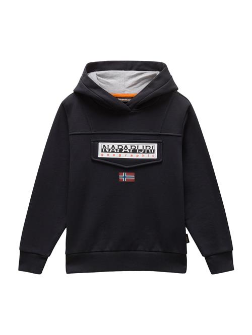 NAPAPIJRI Sweatshirt 'BURGEE'  carminrød / sort / hvid