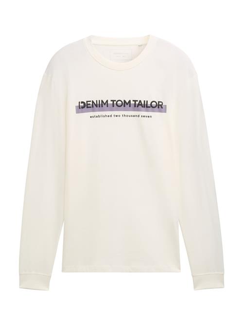 TOM TAILOR DENIM Bluser & t-shirts  lilla / sort / naturhvid