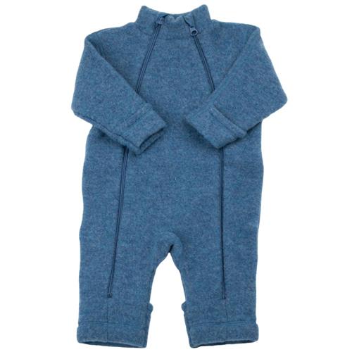 Se Joha Blå jumpsuit med dobbelt lynlåse-design | Blå | 70 cm ved Babyshop