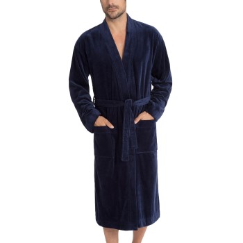 Se Calida After Shower Men Bathrobe Mørkblå bomuld Small Herre ved Timarco