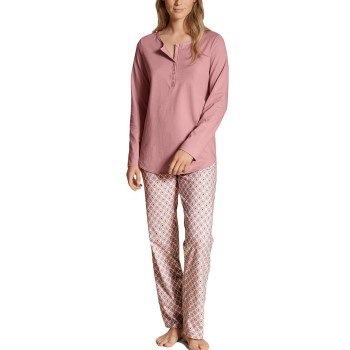 Se Calida Lovely Nights Pyjama Button Tab Rosa Mønster  bomuld Medium Dame ved Timarco