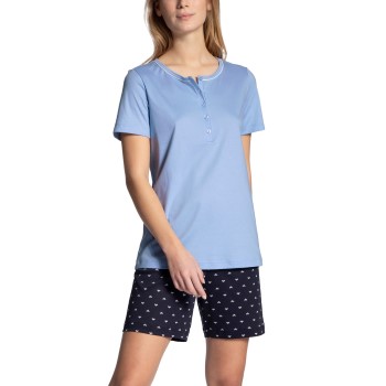 Se Calida Night Lovers Short Pyjama Blå bomuld Small Dame ved Timarco