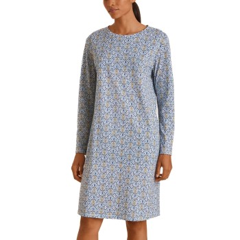 Se Calida Nights Long Arm Sleepshirt Lyseblå bomuld Medium Dame ved Timarco