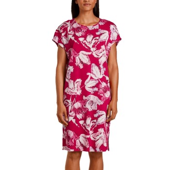 Se Calida Nights Sleepshirt Blooming Short Sleeve Rosa Mønster  bomuld X-Small Dame ved Timarco