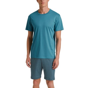 Calida Relax Streamline 2 Short Pyjamas Blå/Blå bomuld Small Herre