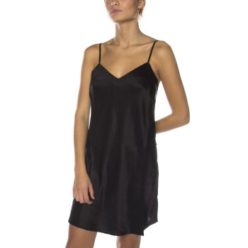 Damella 44001 Nightdress Sort silke Large Dame