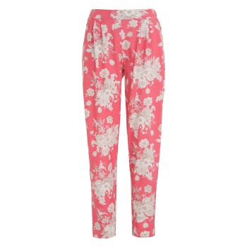 Damella Flower Cotton Pyjama Pants Rosa Mønster  bomuld Small Dame