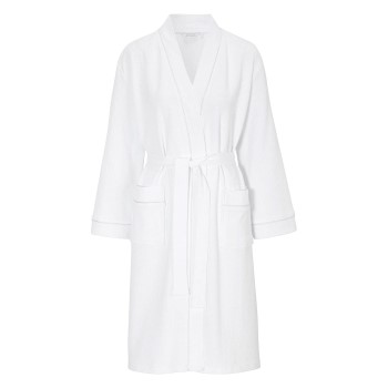 Damella Waffle Knit Robe Hvid bomuld X-Large Dame