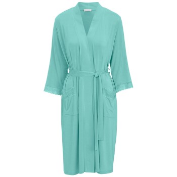 Damella Viscose Plain Lace Robe Aqua viskose Medium Dame