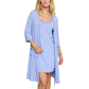 Se Damella Viscose Plain Wave Robe Lyseblå Bambus XX-Large Dame ved Timarco