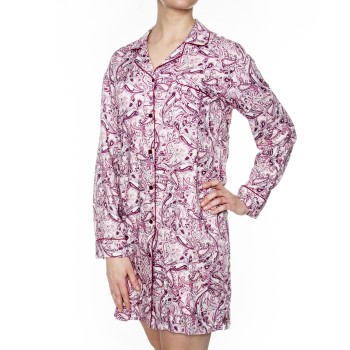 Damella Woven Viscose Nightshirt Rosa Mønster  viskose Medium Dame