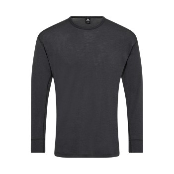 Dovre Long Sleeve Wool Crew Neck Mørkgrå  merinould Small Herre