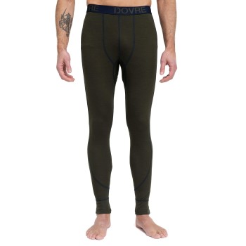 Dovre Wool Bottom Long Johns Militærgrøn  uld Large Herre