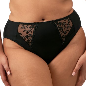 Elomi Trusser Zarla High Leg Brief Sort polyamid Large Dame