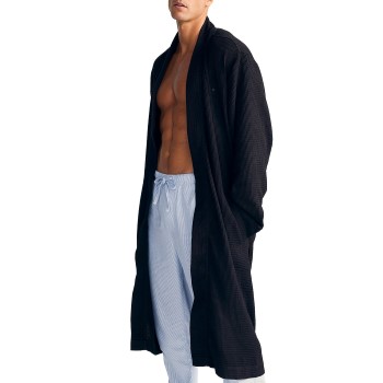 Se JBS of Denmark Waffel Bathrobe Sort X-Large Herre ved Timarco