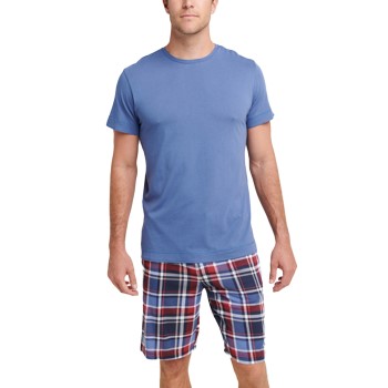 Se Jockey Night And Day Pyjama Short Sleeve Marine/Rød X-Large Herre ved Timarco