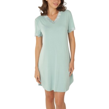 Lady Avenue Bamboo Nightdress SS Mintgrøn Bambus Small Dame