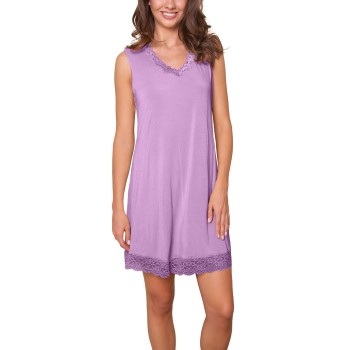 Lady Avenue Bamboo With Short Sleeve Nightdress Lilla Bambus Medium Dame