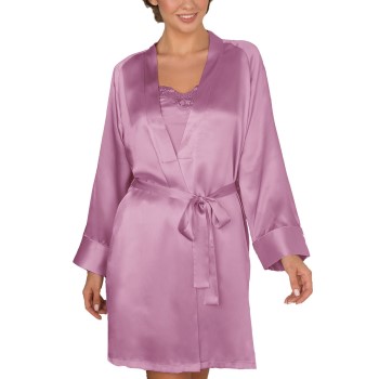 Se Lady Avenue Pure Silk Short Kimono Rosa silke Small Dame ved Timarco