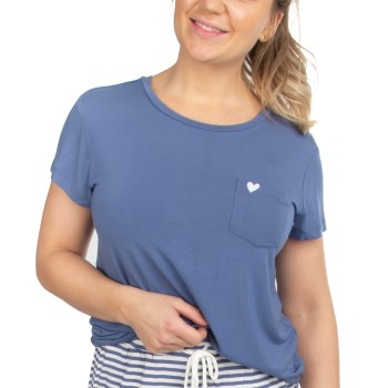 Se Missya Softness Modal T-shirt Blå modal X-Small Dame ved Timarco