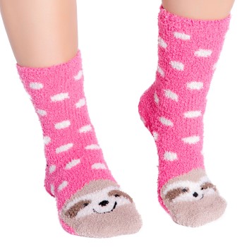 PJ Salvage Strømper Animal Fun Socks Rosa Mønster  polyester One Size