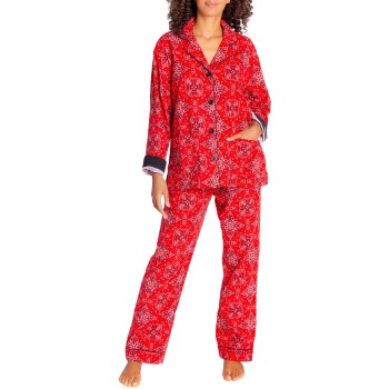 PJ Salvage Boots And Bonfires Pyjama Rød bomuld Large Dame