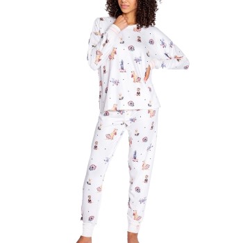 PJ Salvage Let's Dance Pyjama Hvid Mønster X-Small Dame