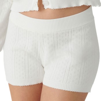 PJ Salvage Sweatheart Pointelle Short Hvid Mønster bomuld Medium Dame