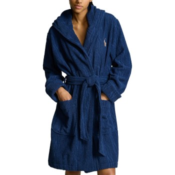 Polo Ralph Lauren Hooded Terry Bathrobe Marineblå bomuld S/M Dame