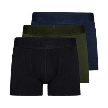 Resteröds 3P Organic Cotton Boxer Regular Leg Sort/Grøn økologisk bomuld Large Herre