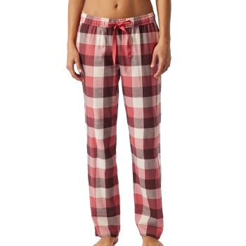 Se Schiesser Mix and Relax Long Flannel Pants Rød Mønster  bomuld 38 Dame ved Timarco