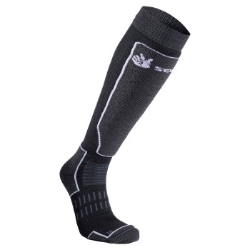 Seger Strømper Alpine Mid Advance Junior Sock Sort/Grå Str 31/33 Barn