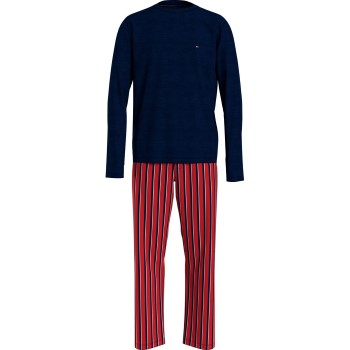 Se Tommy Hilfiger Original Organic Cotton Pyjama Blå/Rød økologisk bomuld Large Herre ved Timarco