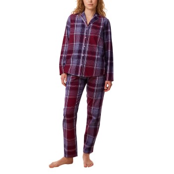 Triumph Boyfriend Pyjama PW X Checks Rød bomuld 40 Dame